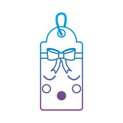 gift or price tag sleep emoji icon image vector illustration design blue to purple ombre line