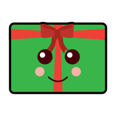 gift box happy emoji icon image vector illustration design 
