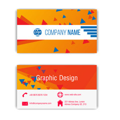 Vector realistic modern creative business card template on a white background, Easy to change for your design. Vector illustration. EPS10