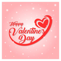 Naklejka na ściany i meble happy valentines day greeting card vector illustration