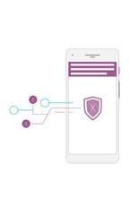 Vector Illustration of an Unsecured Electronic Device