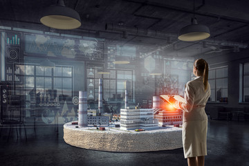 Working at development project. Mixed media