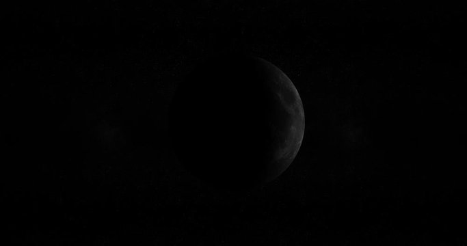 Lunar phase and libration of the Moon satellite
