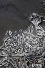 Patterns in frozen mud
