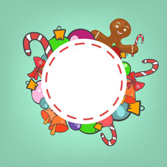 Round Christmas Frame