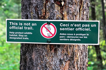 This is not an official trail sign in the forest