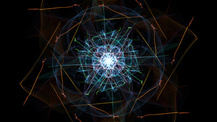 Symmetrical and colorful design. Digital graphic