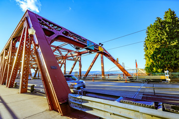The Broadway bridge in downtown Portland, OR