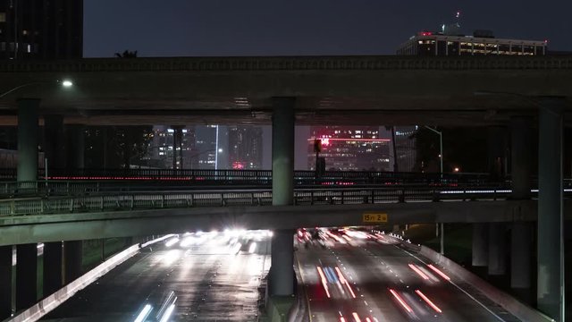 Los Angeles Night Cityscape Time Lapse