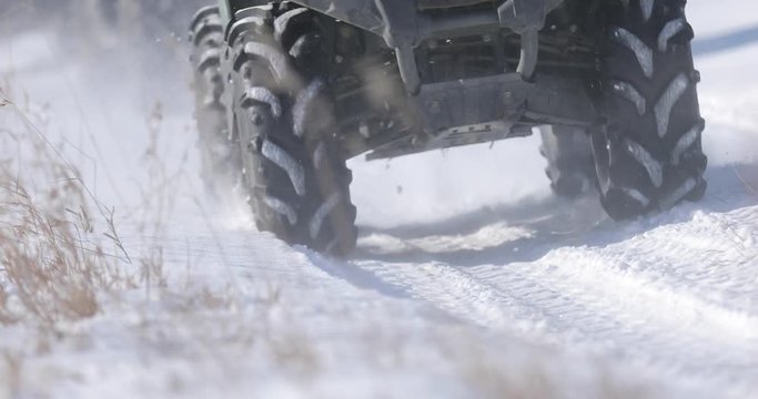 ProRes. Quad bikers on the march. Travel. Tourism.