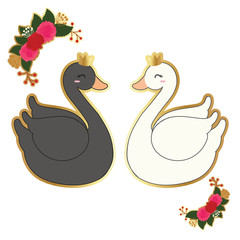 cute swan vector