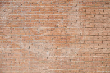 Old red brick wall background texture