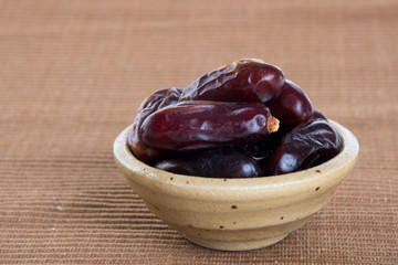 Dates, Dried dates on a background