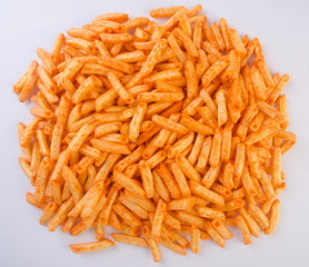 Junk food on background