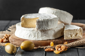 Cheese on the wooden table