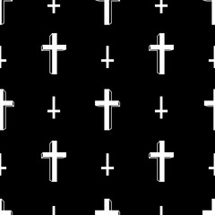 Christ cross Halloween icon vector seamless pattern isolated wallpaper background