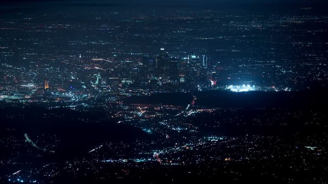 Los Angeles Night Cityscape Time Lapse