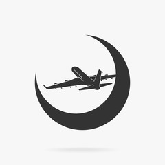 Symbol Passenger Airplane In Sky