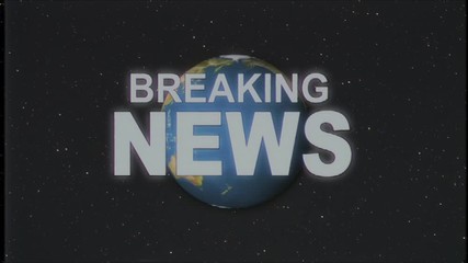 shiny retro BREAKING NEWS text with earth globe old vhs tape retro intro effect tv screen animation background seamless loop New quality universal vintage colorful motivation video - Powered by Adobe