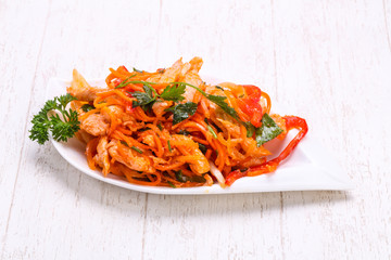 Corean carrot with meat