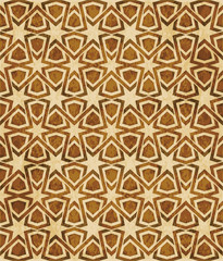 Retro brown Islam seamless geometry pattern background eastern style ornament