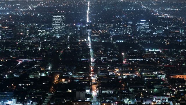 Los Angeles Night Cityscape Time Lapse