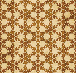Retro brown Islam seamless geometry pattern background eastern style ornament
