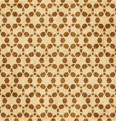 Retro brown Islam seamless geometry pattern background eastern style ornament
