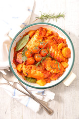 chicken fillet and tomato sauce