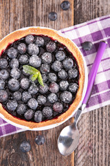blueberry pie top view