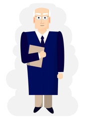 the judge delivers a verdict in court. Jurisprudence