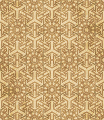 Retro brown Islam seamless geometry pattern background eastern style ornament