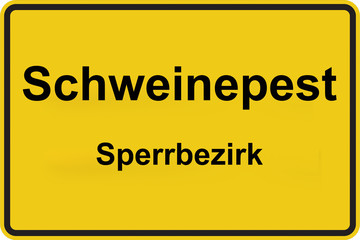 Sperrbezirk Schweinepest