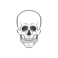 Skull modern vector illustration or sign