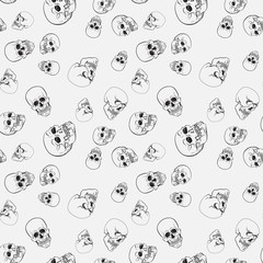 Skull vector seamless pattern or texture
