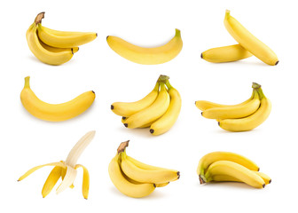 Bunch of bananas isolated on a white background