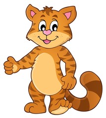Cute happy cat theme image 1