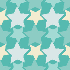 Seamless vector background with decorative stars. Textile rapport.