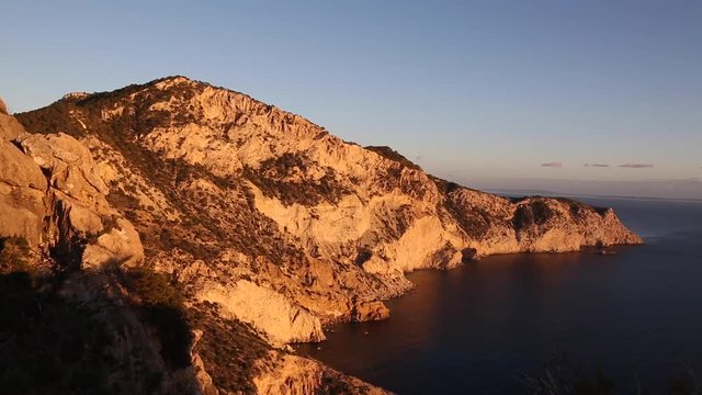 Coastline at Cala Hort National Park, Ibiza, Spain