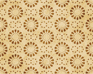 Fototapeta premium Retro brown Islam seamless geometry pattern background eastern style ornament
