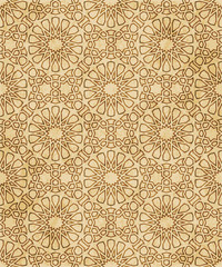 Retro brown Islam seamless geometry pattern background eastern style ornament