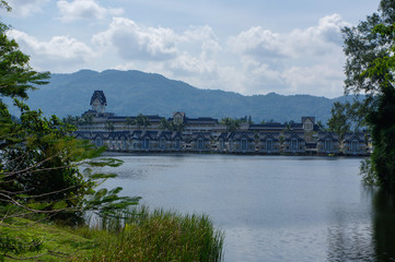 Laguna Beach Resort,PHUKET, THAILAND - NOV, 06, 2013: Luxury villa with lagoon lake and palm around