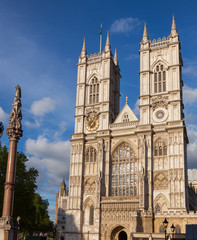 Fototapeta na wymiar Westminster Abbey and Column London UK