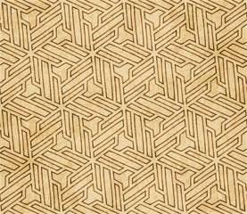 Retro brown Islam seamless geometry pattern background eastern style ornament