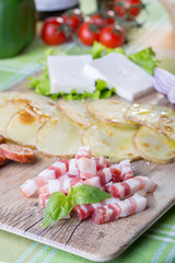 close up of traditional pork food with potatoes