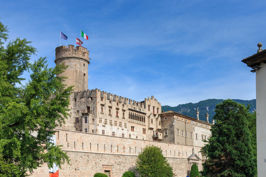 Beautiful Castello del Buonconsiglio in Trento, Italy