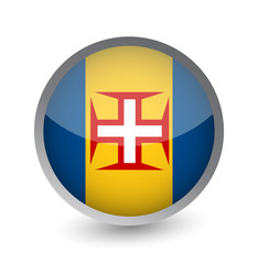 Maderia Flag Round Glossy Icon