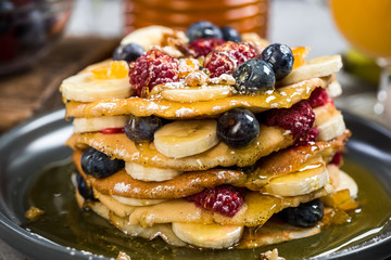 Celebrating Pancake Day or Shrove Tuesday.