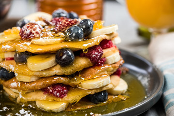 Celebrating Pancake Day or Shrove Tuesday.