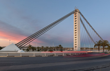 Fototapeta na wymiar Bridge of the Bimilenari in the city of Elche. Province of Alicante, Spain.